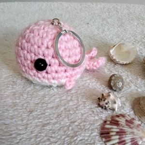 Amigurumi Crochet Little Whale. Keychain. Charm